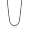 Brodiaea Men's Steel Herringbone Chain (S), Silver, Curb Chain Necklace, Fine Steel, Hypoallergenic [Total Length: 50cm]