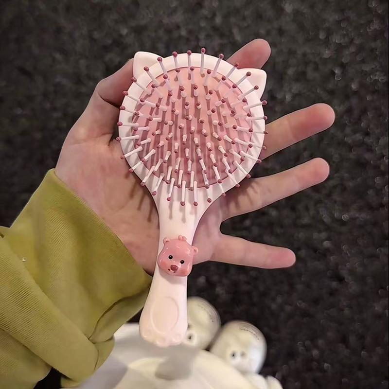 

Мультяшная расческа «Медвежонок с маслом», милая расческа-подушка с клоунфишем, дорожная портативная расческа с ручкой, мультяшная расческа-подушка, мультяжная щетка для волос с воздушной подушкой