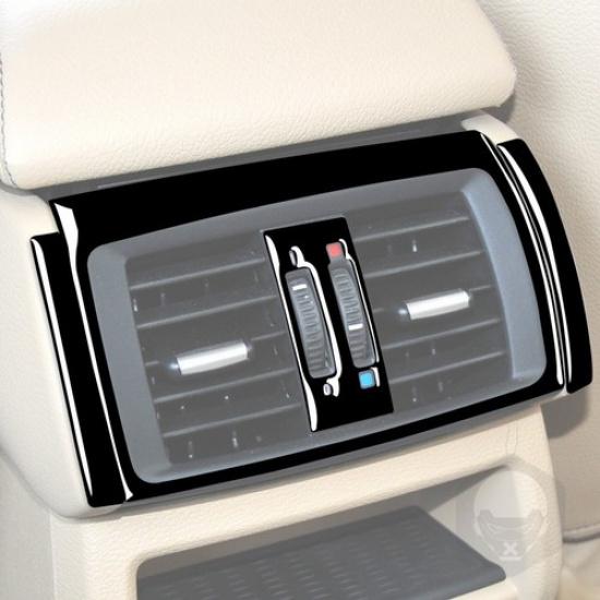 Glossy Piano Black Rear Air Vent Outlet Panel Cover For BMW X3 X4 F25 F26 11-17