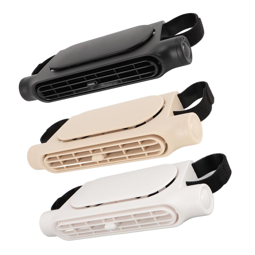 Car Seat Fan USB Powered 3 Wind Speed Silent Bladeless Portable Car Front Seat Backseat Fans for Car