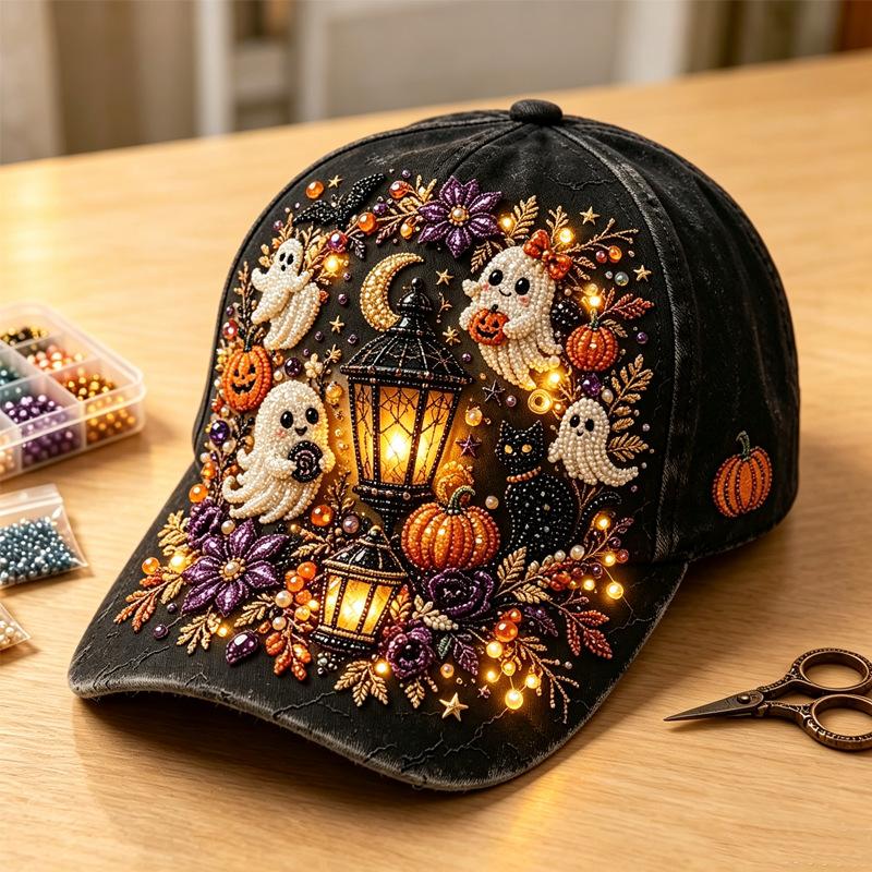 Halloween print baseball cap street accessory hat everyday casual sun hat