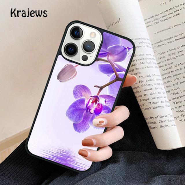 Orchid Flowers Colorful Soft Phone Case For iPhone 17 Air 16 15 14 Max Plus 11 12 13 Pro Max Phone Cover Fundas