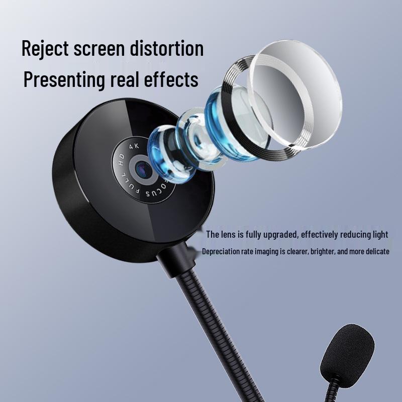 4K HD Webcam with Microphone for Desktop, Laptop, Streaming, Online Classes & Video Conferencing