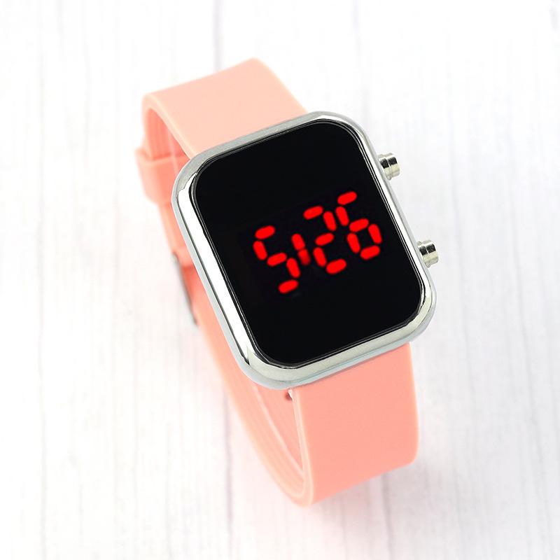 Silicone Button Electronic Watch Men'S Fashion Trend Electronic Led Student Watch