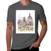 Florence Rooftops Illustrated Travels Tshirt All Match Basic Short Sleeve Top Tshirt