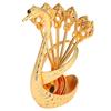 Coffee Spoon Holder Elegant   Zinc Alloy EmNaBossment Design Glossy Bright Color Mirror Polish Coffee Stirrers Holder