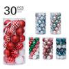 30PCS Christmas Decorations Painted Christmas Ball Set Christmas Tree Pendant Plastic Xmas Festival Home Decoration