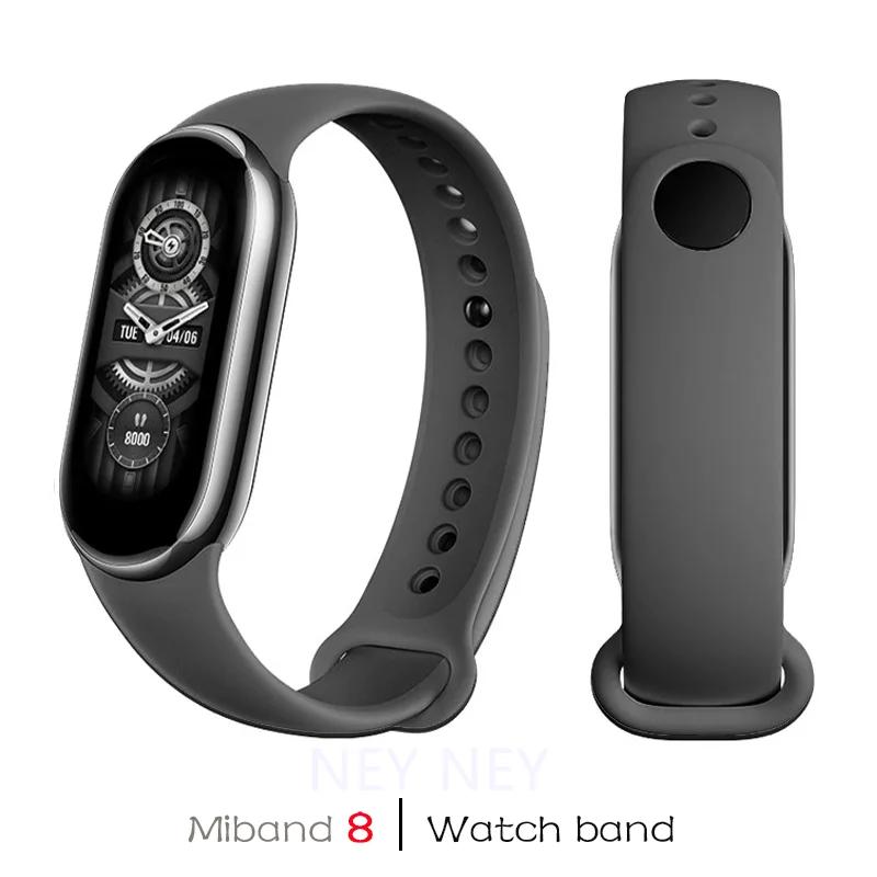 Sportarmband für Xiaomi Mi Band 8-9 NFC Armband Ersatz miband8 Silikonarmband Smartband 8 wasserdicht Uhrenarmbänder Zubehör