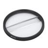 62mm Doppel-Split-Diopter-Filterglas Doppel-Halbmond-Weichzeichner Spezialeffektfilter für spiegellose Kamera SLR-Kamera