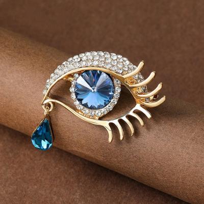 Damenbrosche Blaue Funkelnde Strasssteine Engel Tränentropfenform Reversnadel Anzüge Mäntel Taschen Schals Abzeichen Vielseitiges Accessoire