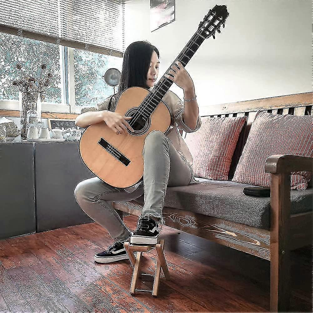 Guitar Footstool Made Of Wood. Classic Height-Adjustable Footrestbrand: Almi