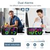 Digital väckarklocka Sängklocka Färgstark RGB LED-display Klocka med dubbla alarm Snooze-timer, USB-port