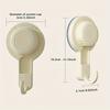 Fashion Wall-Mounted Utility Hooks - Strong Vacuum Suction Cup, Easy Install, No Hole, Heavy-Duty Plastic Organizer for Kitchen, Bathroom, Door