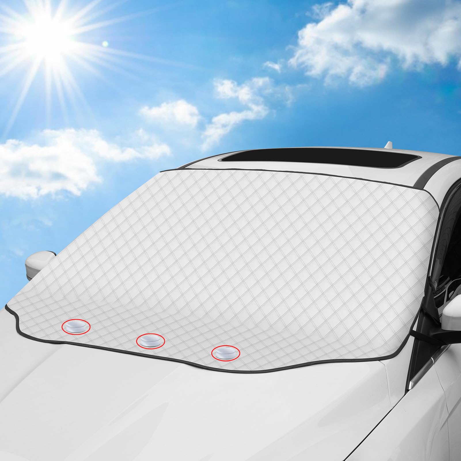 

Tevlaphee Car Front UV Light Heat Suitable for All Magnetic Easy Convenient Storage Sunshade, Sunshade, Protection, Blocking, Blocking, 5-Layer