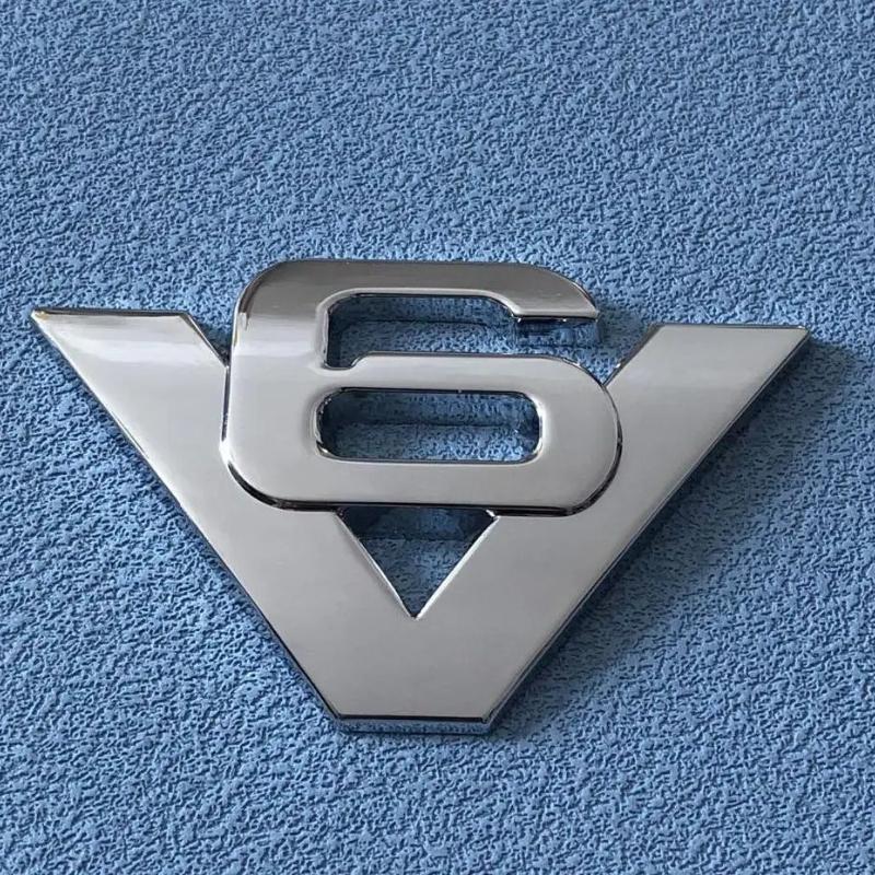 3D Metal Car Styling V6 V8 Displacement logo Fender trunk Rear Decal Emblem Badge Sticker