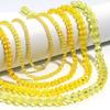 1 Strand 3/4/6/8/10mm Yellow Faceted Crystal Beads Glass Abacus Loose Beads For Jewelry Making DIY Bracelet Necklace Accessories