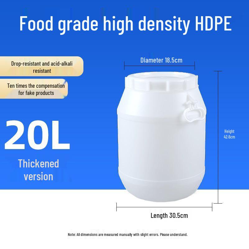 Multifunctional Square Food Grade Plastic Bucket: Composting, Water Storage, Fermentation, Oil Drum, Honey Seal, Chemical Use.