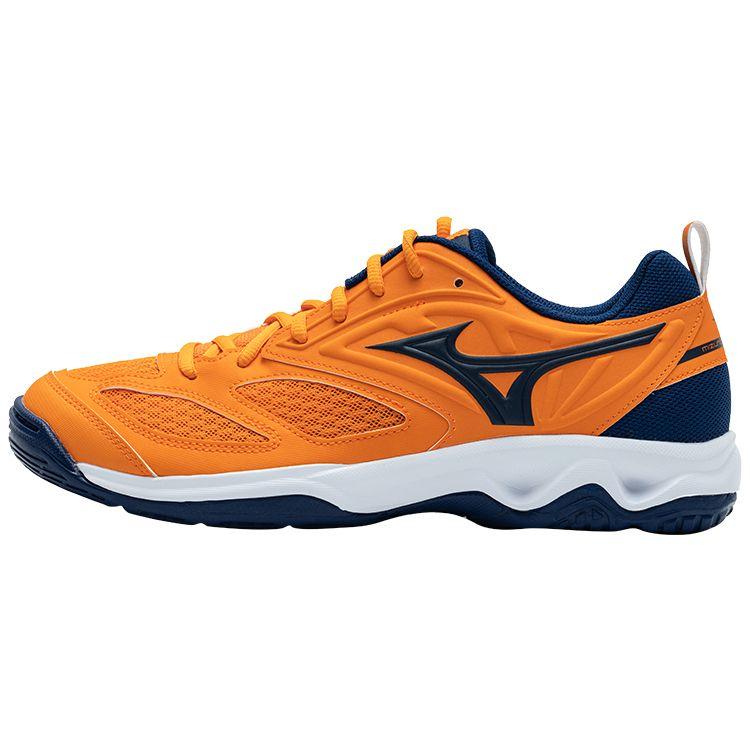 Mizuno Dynablitz Shock Absorbing Non-Slip Durable Low-Top Volleyball Shoes Unisex Shoes Orange Dark-Blue V1GA212160