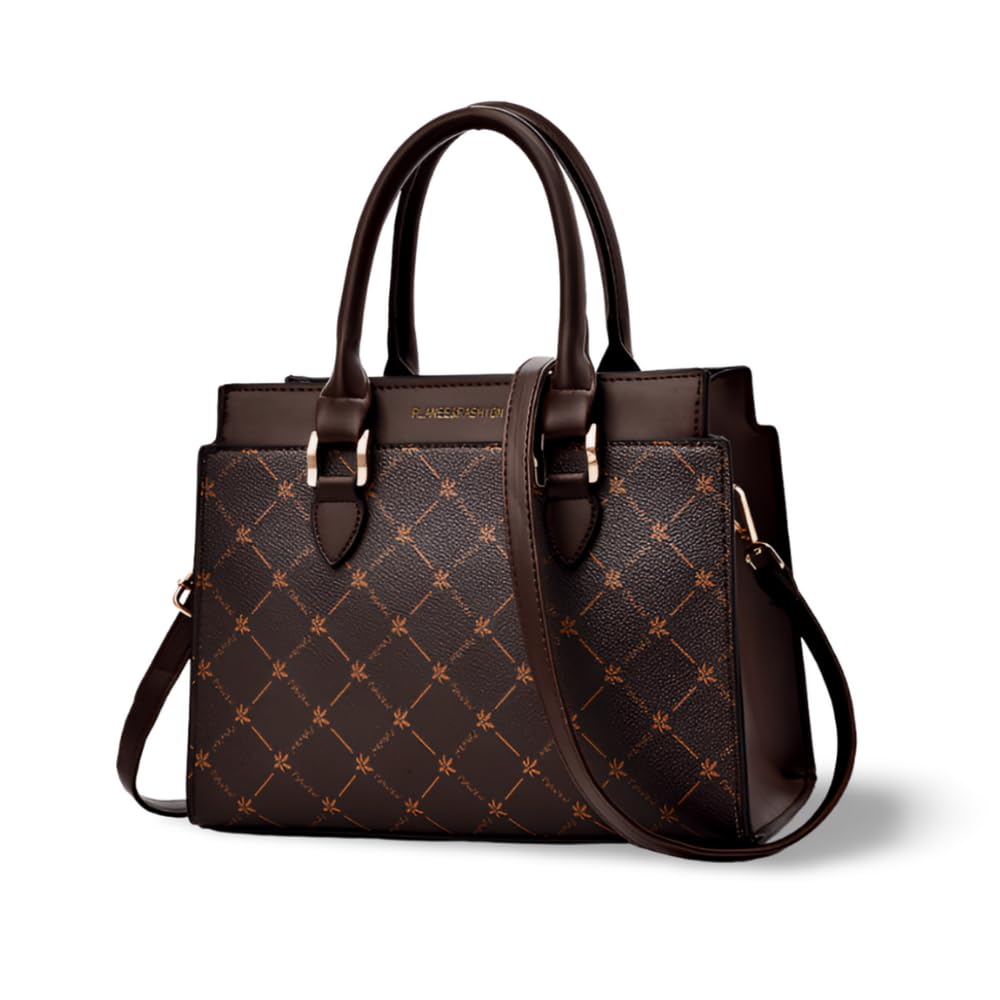 DESAFIANTE Women s Shoulder Bag, Handbag, Crossbody Bag, 2-Way (Dark Brown)