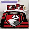 Set Copripiumino con Fantasia AFC Bournemouth Copripiumino Federa Decorazione per la Casa Regalo di Compleanno (1 * copripiumino + 2 * federe senza imbottitura)