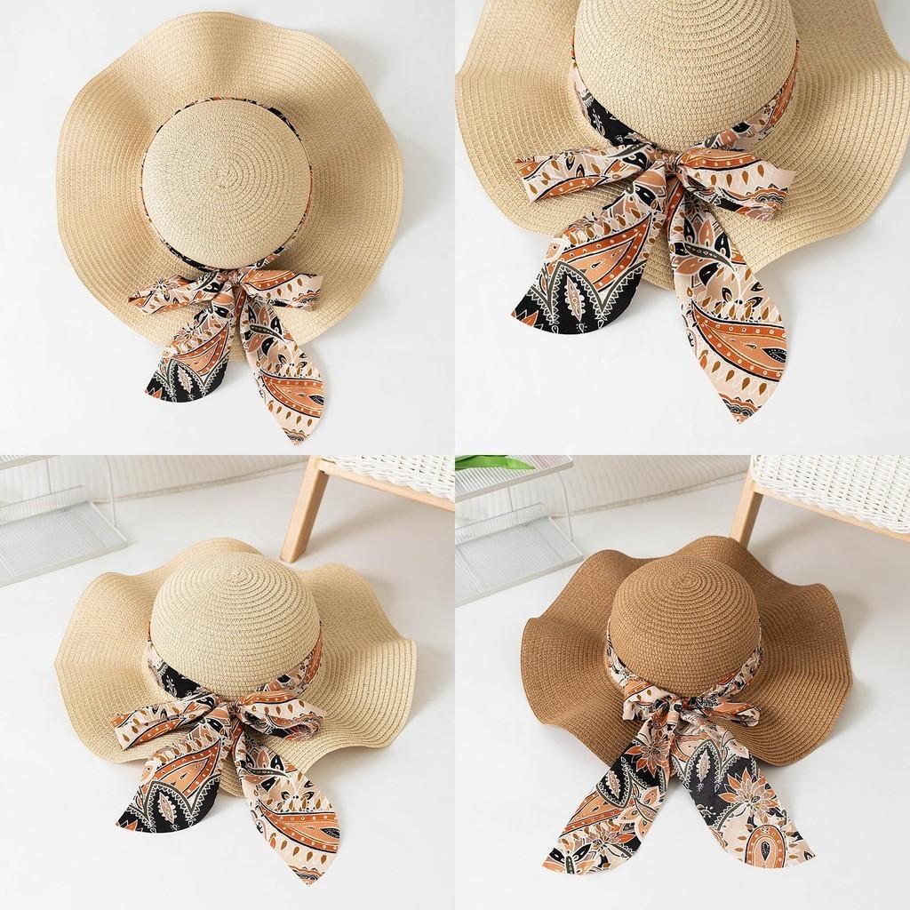 Fashionable Summer Sun Hat For Women With Round Top And Ruffle Edge