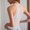 Roupa Íntima Feminina para as Costas com Bojo no Peito Sem Mangas Decote Halter Regata