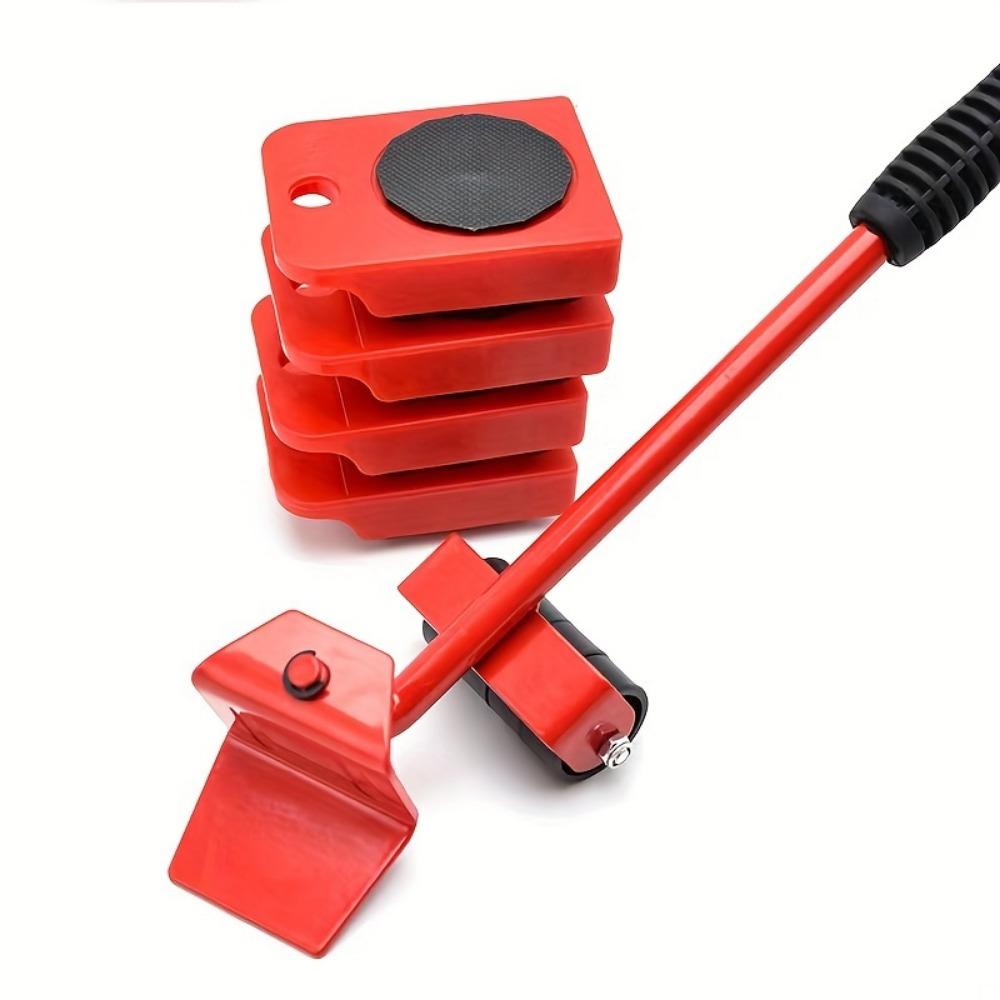 Furniture Lift Kit 5-Piece- Easy Move and Slide Tool with 360° Rotating Pads, Ideal for Rearranging Living Spaces