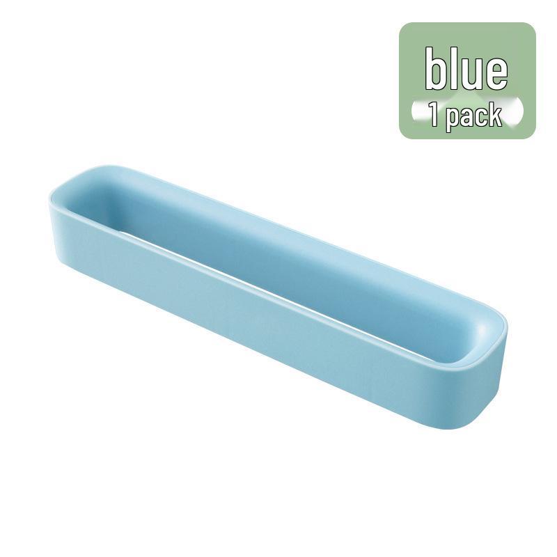 

Punch-Free Wall-Mounted Shoe Storage Rack for Bathroom and Bedroom 25*3.5*5.6cm синий