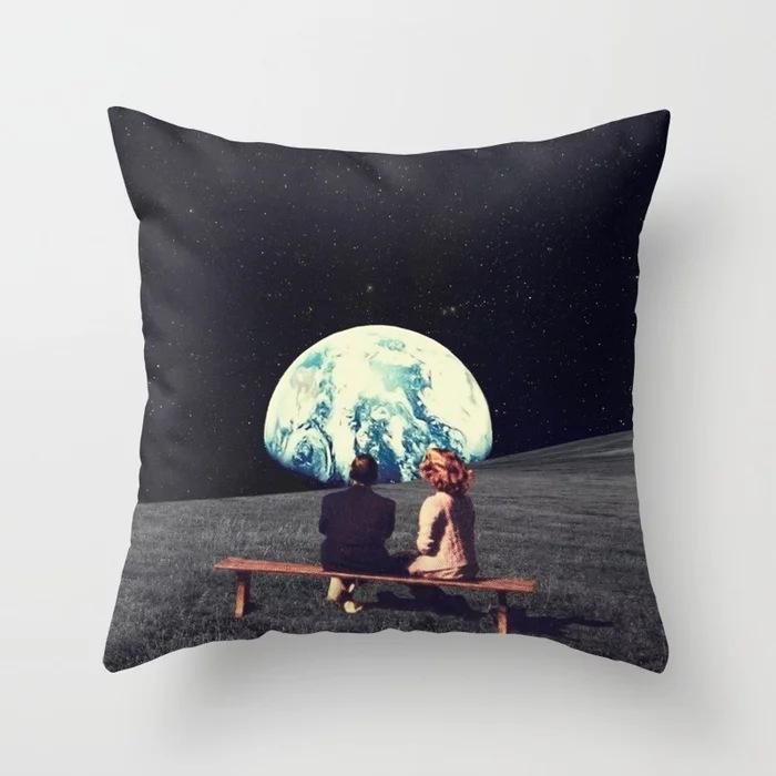 

New Star Moon Series Pillowcase Digital Printed Sofa Cushion Pillow 45*45cm