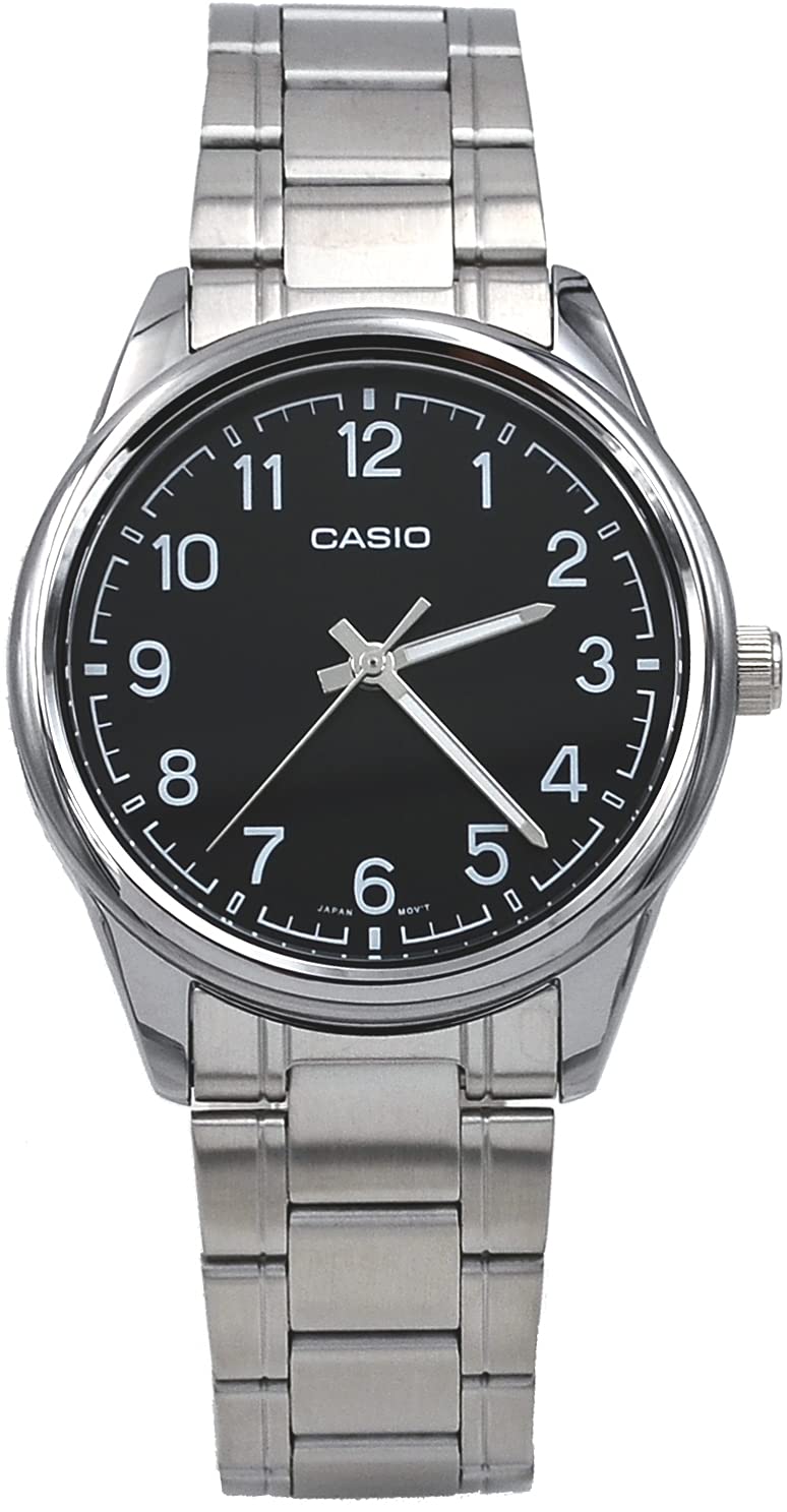 

Casio MTP-V005D-1B4 Men s Standard Stainless Steel Number Black Dial Analog Watch
