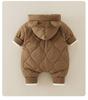 Class A Baby Autumn & Winter Quilted Jumpsuit - Warm Cotton-Padded Newborn Crawling Suit