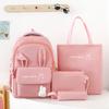 New Backpack for Elementary School Students Third To Sixth Grade Backpacks Girl's Lightweight and Cute Large Capacity Four Piece Bags Set