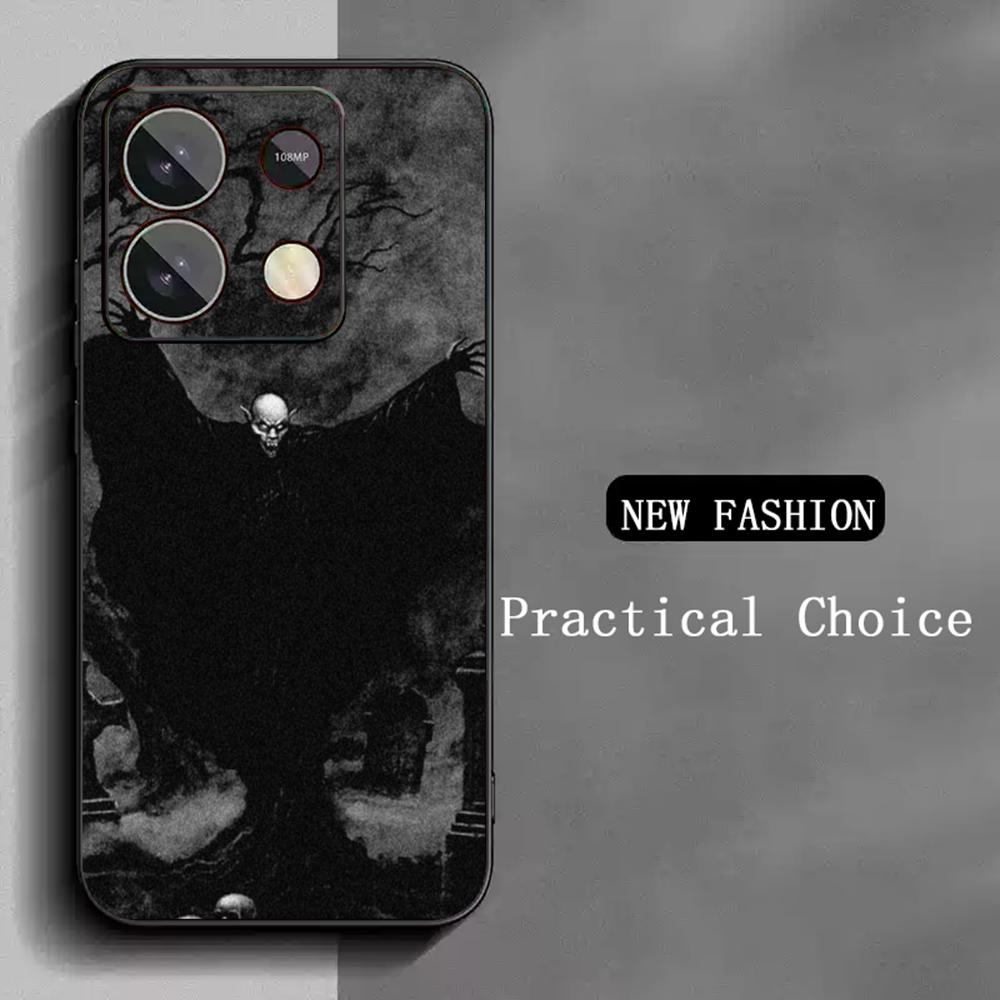 Super cool vampire fashion pattern design Phone Case For Redmi Note 14 13 12 11 Pro Plus S 5G 14C A3 Soft Black Phone Cover