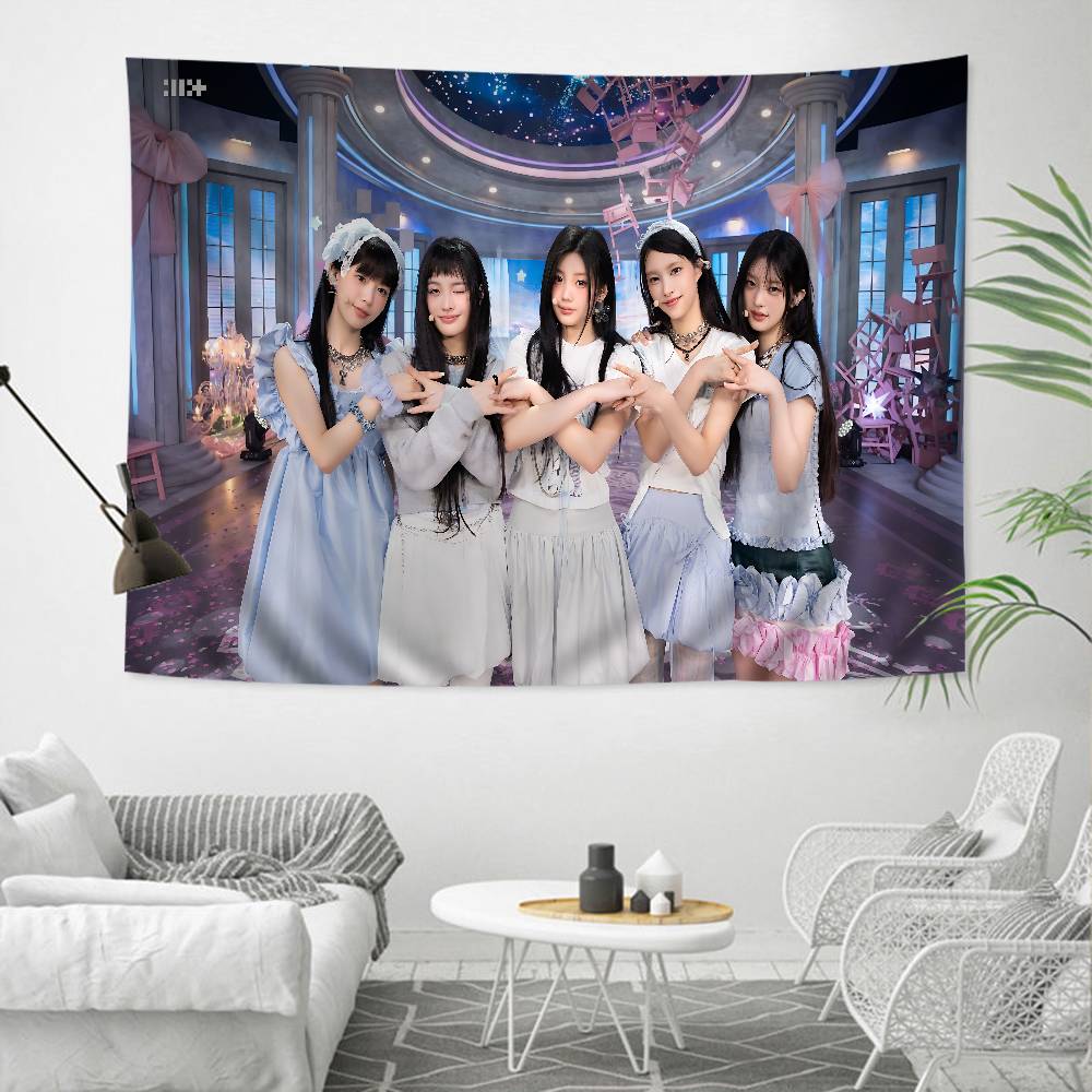 

Popular Famous Band IILLIT Chart Tapestry Art Science Fiction Room Home Decor Cheap Hippie Wall Hanging 74x94cm(29x37in)