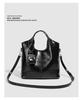 Fashionable Women's Textured Black Tote - 2025 Large Capacity Versatile Shoulder & Crossbody Bag