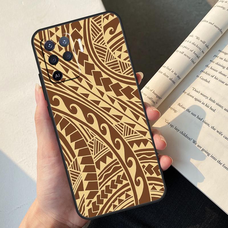 Maori Tribal Samoan Polynesian Case For Oppo A80 A60 A40 A78 A38 A18 A98 A58 A96 A76 A16 A94 A74 A54 A15 A17 A57 A77 A5 Pro
