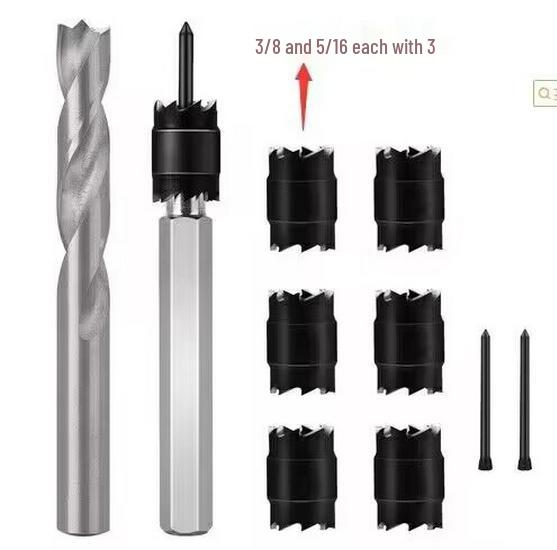 13-Piece Hex Shank Spot Weld Drill Bit Set for Metal Hole Opening and Weld Removal