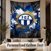 Custom Text Tapestry FC Zürich Print Wall Tapestry Indoor Living Room Wall Decor