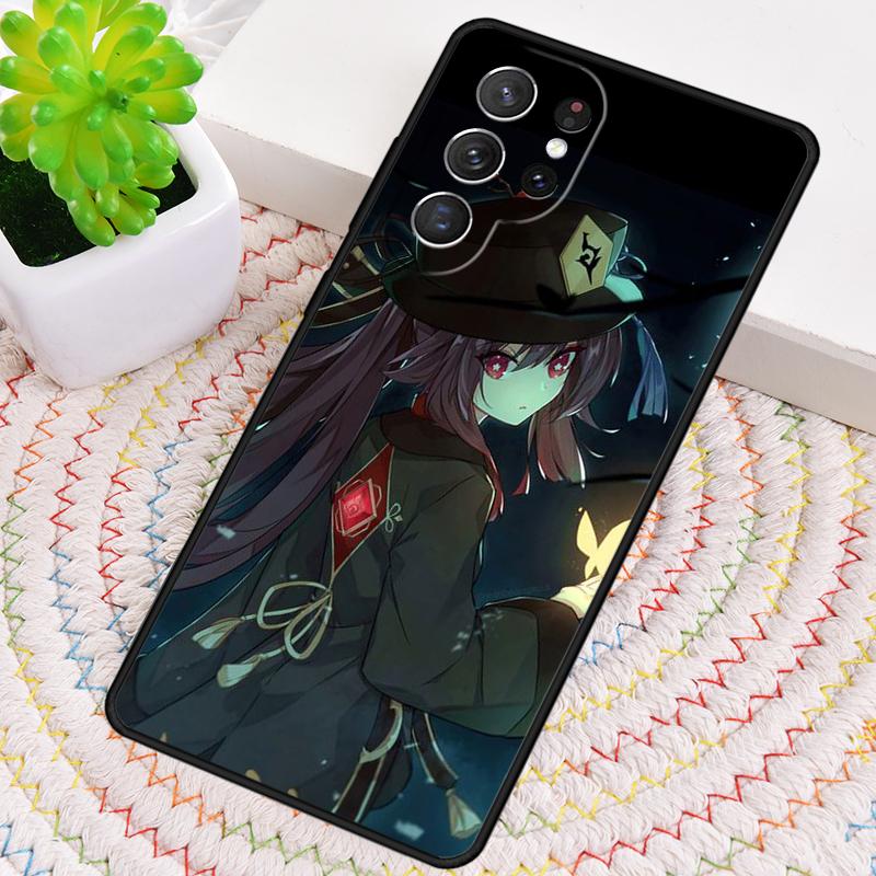 Genshin Impact Hu Tao Ghost Silicone Phone Case For Samsung Galaxy note 10 pro S26 S25 S24 S23 S22 S21 Plus S25Ultra Capa Cover