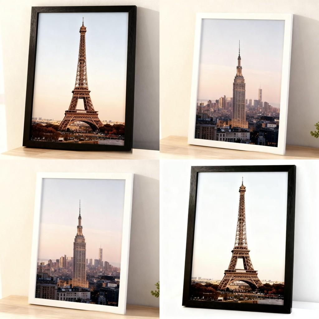 Modern Minimalist Photo Frame With Handmade Wood Finish For Living Room Wall Decor