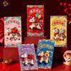 6Pcs Creative Horse Year Red Envelope Chinese Traditional Lucky Money Pouch Spring Festivl Red Packet New Year Gifts For Kids