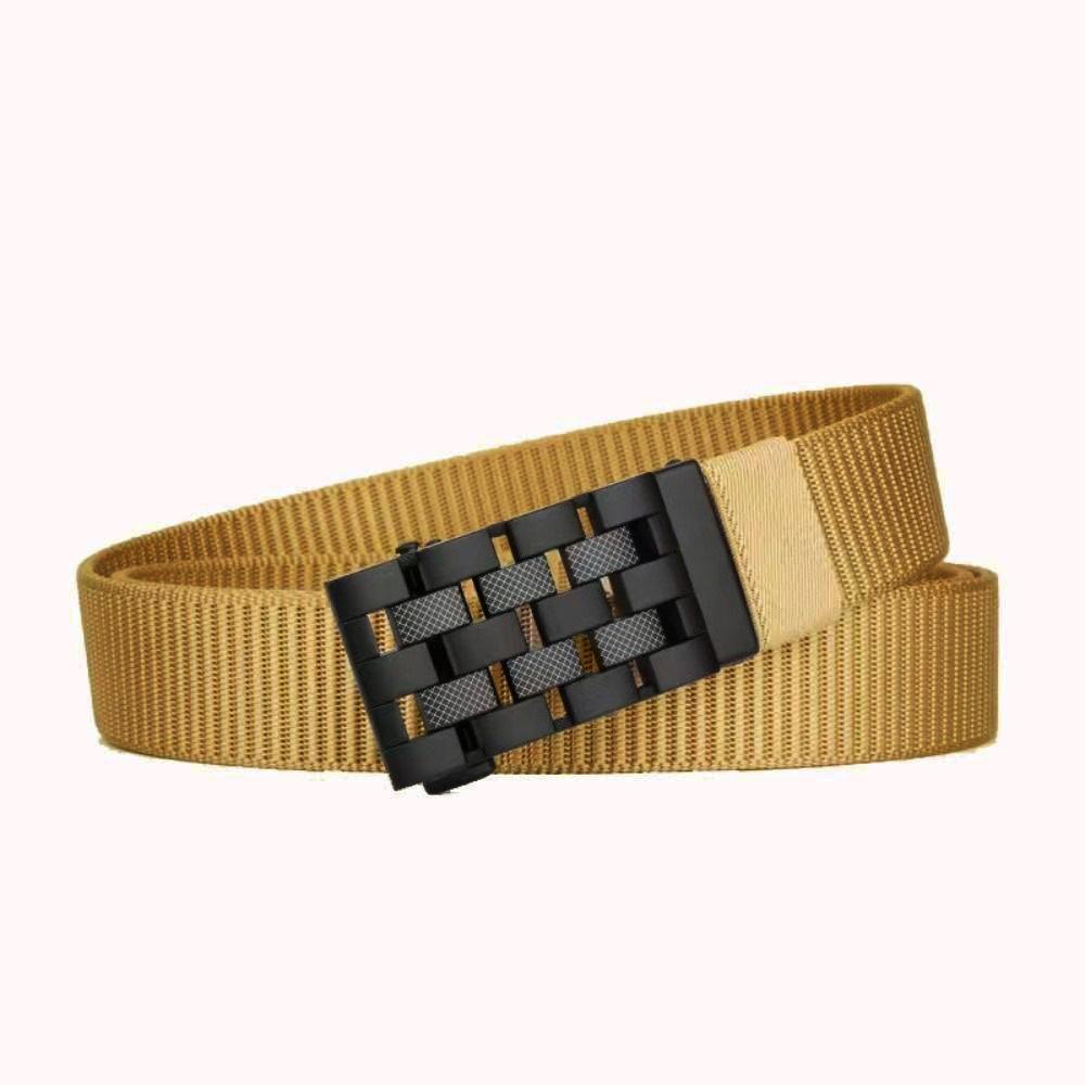 

Роскошный бренд Автоматическая пряжка Поясные ремни Деловой повседневный Холщовый ремешок Мужской Плетеный пояс хаки