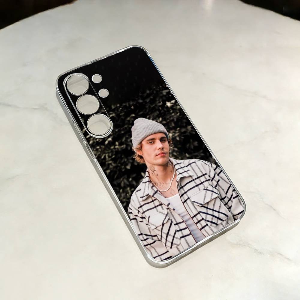 POP Star J-Justin Singer Bieber Phone Case For Samsung S25,24,23,22,21,20,30,Ultra,Plus,Fe,Lite Transparent Cover