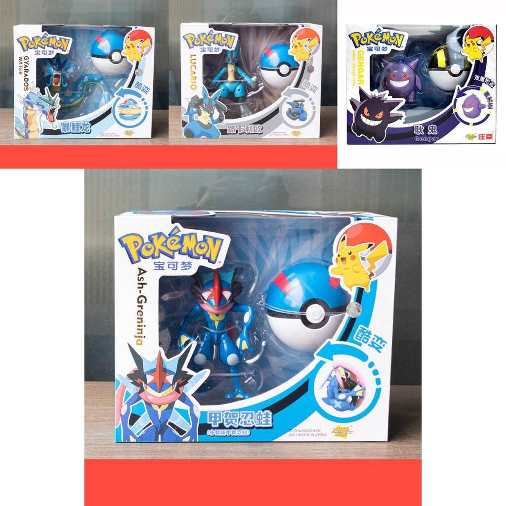 Bunte Pikachu Mewtu Evoli Enton Verwandlungsspielzeuge für Jungen