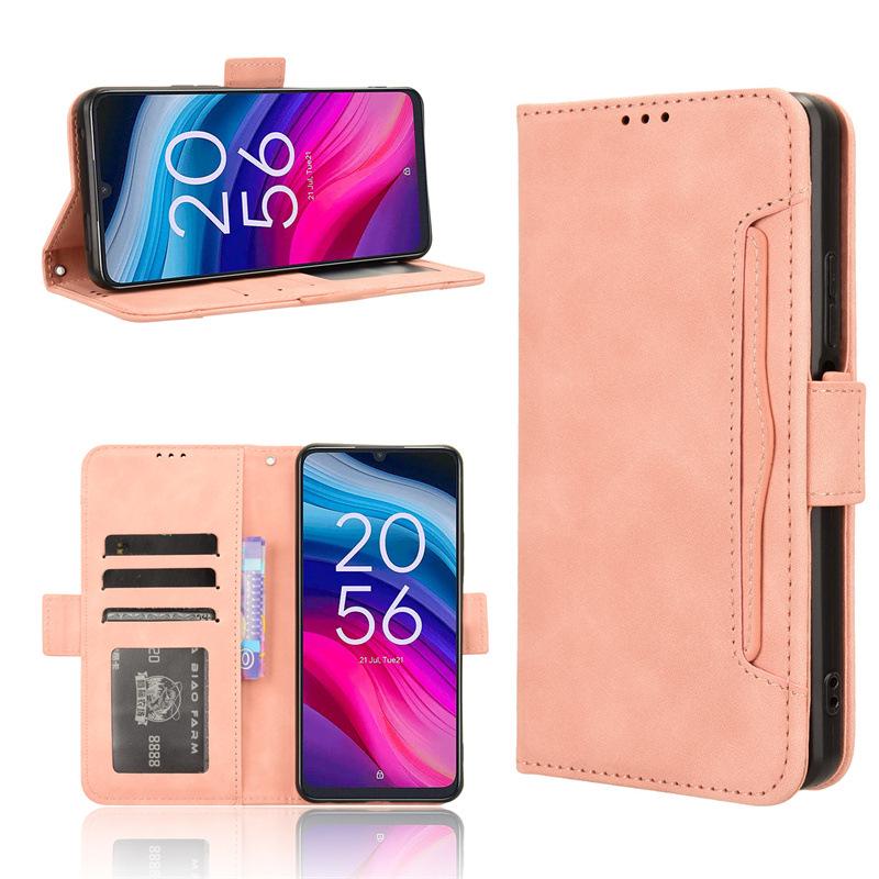 TCL 50SE Phone Leather Flip Case with Multi-Card Slots for TCL 505 4G/XE.