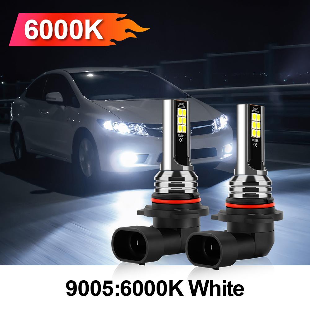 9005/HB3 9006/HB4 H11 5202 H8 H9 Led Headlight Fog Bulbs 28000LM 5000K 6000K White Light SMD Chips Fog Bulbs Pack of 2