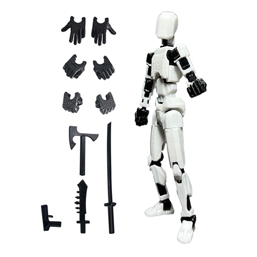 Voll bewegliche Actionfigur 3D Mini-Actionfigur mit vollständigem Körper 13 Gelenke Bewegliche Figuren für Couchtisch Bücherregal