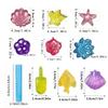 Durable Reusable Plastic Ice Cubes 8/24PCS Assorted Shapes Long Lasting Cooling for Summer Drinks Holiday Party Gift