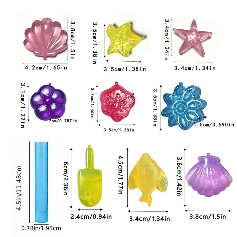 Durable Reusable Plastic Ice Cubes 8/24PCS Assorted Shapes Long Lasting Cooling for Summer Drinks Holiday Party Gift