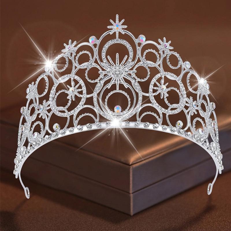 Blingbling Hair Hoop Girl Birthday Party Elegant Pageant Water Drop Crystal Girl King Costume Headwear